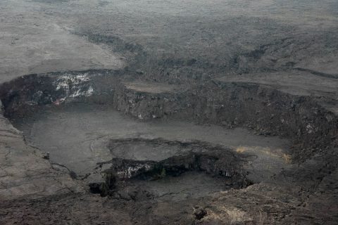 Caldera from air, Big Island