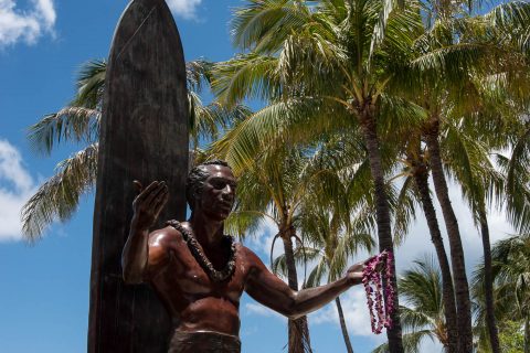 Duke Kahanamuku statue, Waikiki, Honolulu, Oahu