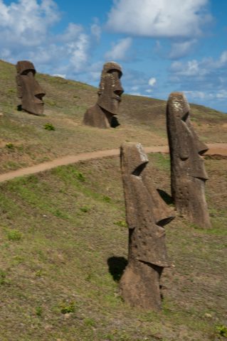 Rano Raraku quarry, Easter island - abandoned heads