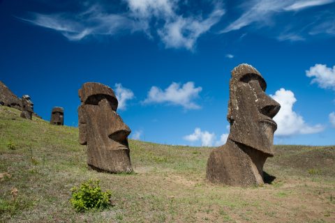 Rano Raraku quarry, Easter island - abandoned heads