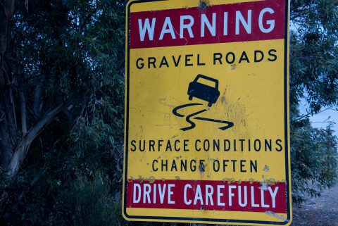 Road sign, Kangaroo Island