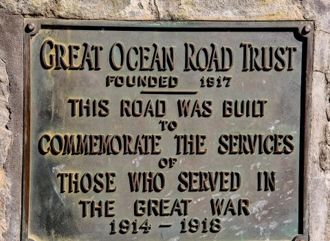 Sign for Great Ocean Road Trust
