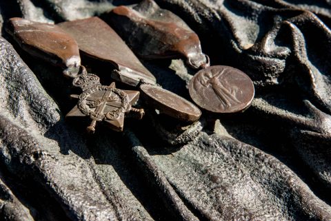 The Diggers sculpture, Great Ocean Road (detail)