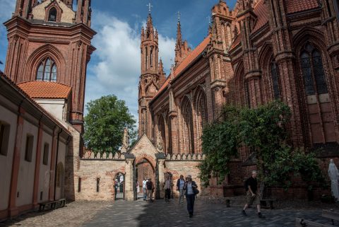 Courtyard St Anne's Church and Bernardine Church, Vilnius