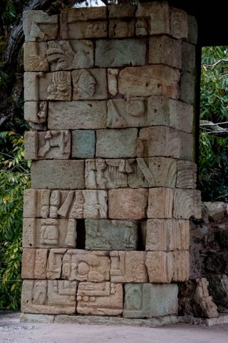 Carved heads, Copan