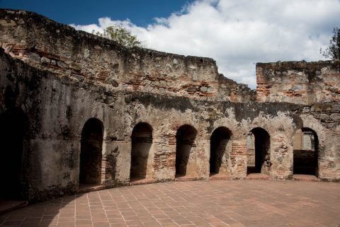 Las Capuchinas nun's cells in rotunda, Antigua