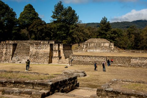 Temple1 with Temple 2 behind, Iximche