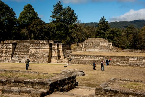 Temple1 with Temple 2 behind, Iximche