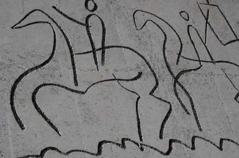 Picasso wall, College of Architects of Catalonia, Barcelona