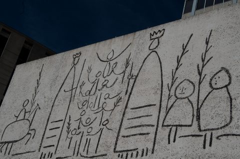 Picasso wall, College of Architects of Catalonia, Barcelona