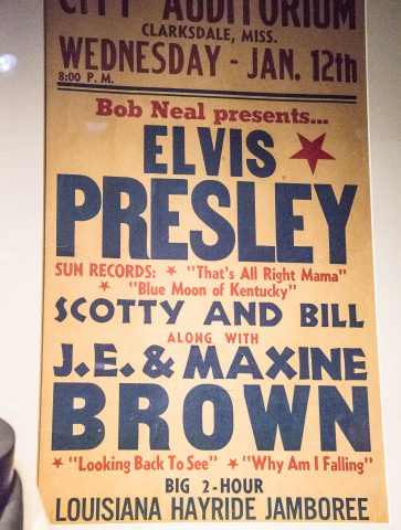 Oldest known poster for Elvis 1955, Nashville