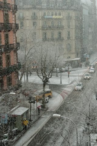 Snow storm, Barcelona