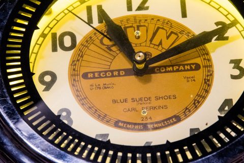 Blue Suede Shoes clock, Sun Studio, Memphis