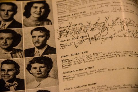 Elvis High School listing, Sun Studio, Memphis