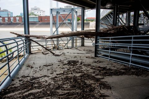 Rubbish from recent flooding, Baton Rouge