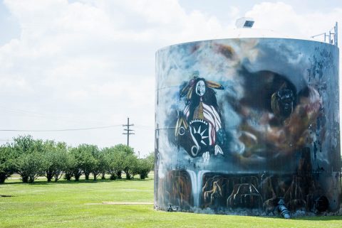 Decorated tank, Loouisiana State Penitentiary, Angola