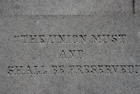 Inscription on Andrew Jackson statue, New Orleans, Louisiana