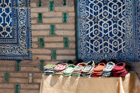 Shoes at Juma Mosque, Khiva