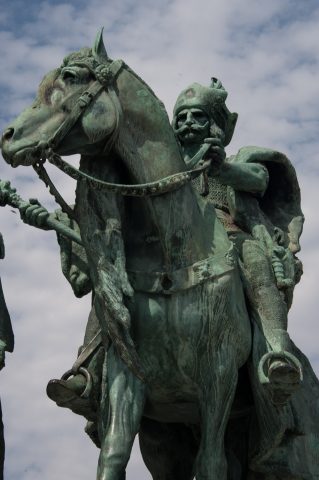 Statues at Heroes Square, Budapest