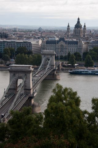 Chain Bridge over Danube from Buda district