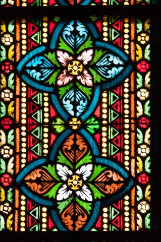 Stained glass, St Mathias Curch, Buda,
