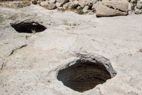 Mardakan Castle, Abseron Peninsula, Baku - storage pits