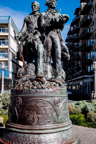 Lewis & Clark  on the End of the Trail statue, Seaside
