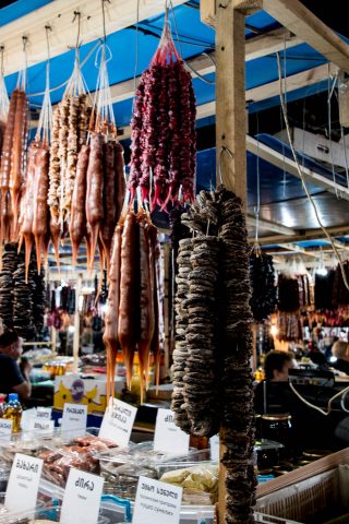 Churchkhela sweets,Telavi market