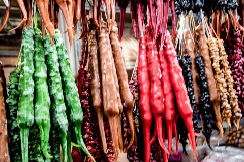 Churchkhela sweets, Telavi market