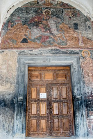 St George & dragon fresco, Alaverdi Cathedral, near Telavi
