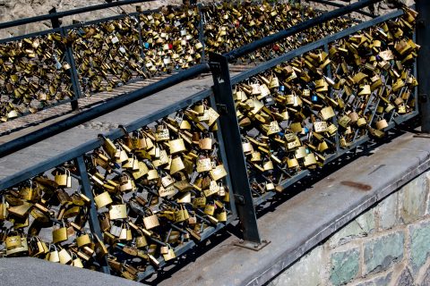 Locks on bridge, Old Town, Tbilisi