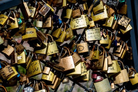 Locks on bridge, Old Town, Tbilisi