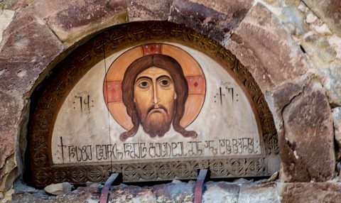 Anchiskhati Basilica - entrance, Tbilisi
