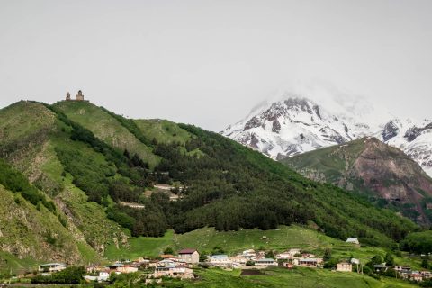 Holy Trinity Church, & Mt Kazbek