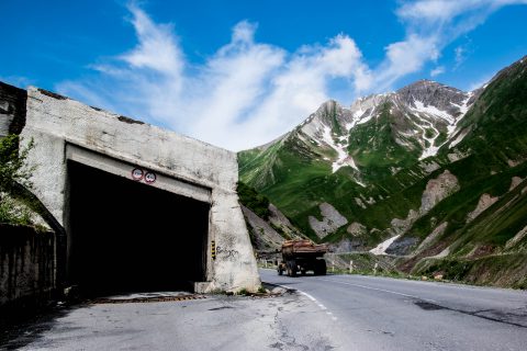 Winter tunnels, near Kazbek