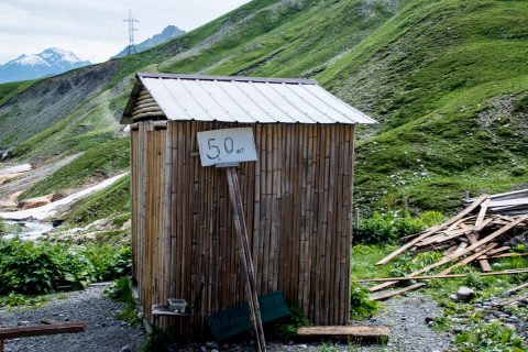 Roadside toilet, near Kazbek