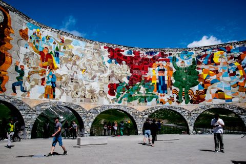 Russia-Georgia Friendship Monument, near Jvari Pass