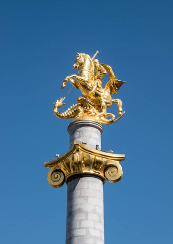 St George & dragon, Freedom Square, Tbilisi