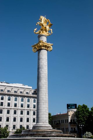 St George & dragon, Freedom Square, Tbilisi