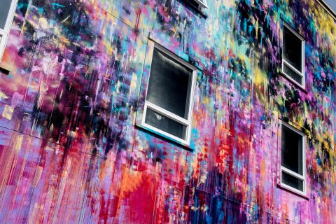 Abstract mural, Eureka, California