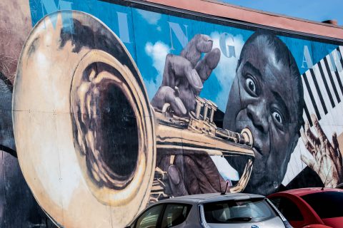 Performing Arts Mural by Randy Spicer, Eureka, California