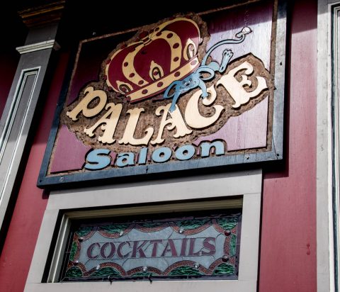 Palace Saloon sign, Ferndale, California