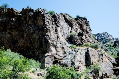 Monastic cells above Geghard Monastery, Armenia