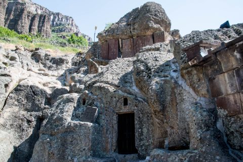 Chapels in rock, Geghard Monastery, Armenia