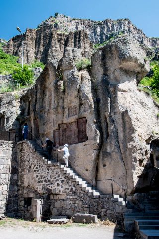 Surp Astvatsatsin, Geghard Monastery, Armenia - steps to monks c