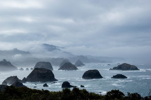 South from Mendocino headland, California