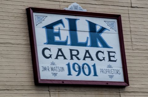 Garage sign, Elk, California