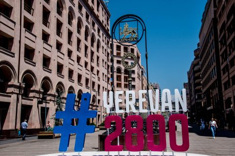 Yerevan 2,800 birthday sign