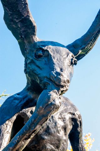 B Flanagan in National Sculpture Garden, Washington DC