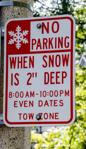 Road signs, Oak Park, Chicago